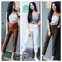 ราคา กางเกง ขา7ส่วน ทรงเดฟ มีตะขอหน้า ผ้าดับเบิ้ล (8758320876)