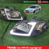 ราคา ไฟหน้า ไฟหน้าแต่ง ไฟหน้าโคมดำ Civic EK coupe EK 1999 2000 LED BAR V1 (27024260588)