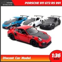 ราคา สินค้าขายดี โมเดลรถ PORSCHE 911 GT2 RS 991 (Scale 1:36) โมเดลรถเหล็ก model รถสปอร์ต มีลานวิ่งได้ Kinsmart (2396826103)