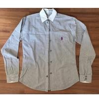 ราคา เสื้อเชิ้ตลายทางยาวสีน้ำเงิน ยี้ห้อ Greek Light ไซด์ L แขนยาว (2159341253)