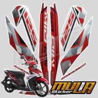 ราคา MERAH สติ๊กเกอร์สติ๊กเกอร์ POLET LIS STRIPING MOTORCYCLE FULL BODY YAMAHA MIO M3 MIO 3 MIO Z 125 2016 สี แดง ขาว (26923047639)
