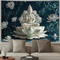 ราคา 1ชิ้นหรูหรามุกโลตัสพระพุทธรูปผ้าห่ม-ผ้าโพลีเอสเตอร์ซักเครื่องได้เหมาะสําหรับห้องนั่งเล่นห้องนอนสํานักงาน (45603875233)