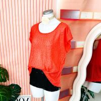 ราคา ไซด์ L แบรนด์ AGB แท้ 100%เสื้อ ซีทรู ครอป งานเกล็ดวิบวับ สีส้ม ใส่ออกงาน ชุดออกงาน ชุดปาร์ตี้ วันเกิด (40365015456)