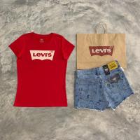 ราคา Levi's เสื้อยืดคอกลมหญิงลีวายส์ ของแท้ 10000% ถูกกว่าช้อปนะคะ (8434987461)