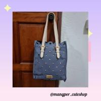 ราคา Used กระเป๋ามอสชิโน่ Moschino ลายฉลุ น่ารักๆ จุของได้เยอะ มือสอง ของแท้ ของมันต้องมี (9579898263)