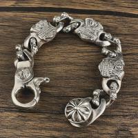 ราคา สร้อยข้อมือ Harley-Davidson เงินแท้ 925 | Skull Silver Bracelet | เครื่องประดับบิ๊กไบค์ผู้ชาย (29333854993)
