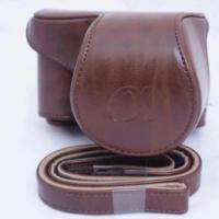 ราคา กระเป๋าหนัง pu ฝากระเป๋ากล้อง+รัดสำหรับ Sony Alpha A6000 ,A6300 Nex6 16-50mm Coffee (0859) (1668915810)