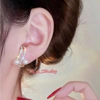 ราคา HisoChic ต่างหู ต่างหูเพชร CZ ต่างหูใส่ออกงาน แบบติดหู (19303201166)