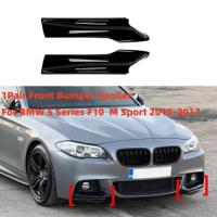 ราคา Front Bumper Lip Splitter Spoiler For BMW F10 F11 M Sport 5 Series 520i 530i 2011-2017 1Pair Diffus (57055618191)