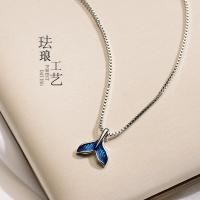 ราคา สร้อยคอ ไทเทเนียมเหล็กชุบทองคําแท้ฝันสีฟ้าหางนางเงือกจี้กระดูกไหปลาร้าโซ่สุภาพสตรีเครื่องประดับ (40326314859)