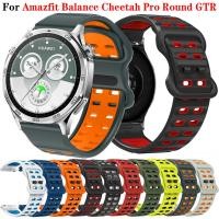 ราคา สายซิลิโคนขนาด 22 มม. สำหรับ Amazfit Balance Cheetah Pro Round GTR 4 3 Pro 2 Bip 5 47MM Stratos 3 Huami Sport อุปกรณ์เสริมสายนาฬิกา (29083949616)
