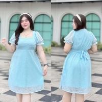 ราคา เดรสสาวอวบ ใส่วันแม่ ออกงานได้ ผ้าลูกไม้มีซับใน D252 (26057189391)