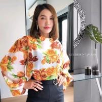 ราคา เสื้อชีฟองแขนบอลลูนลายดอก (5816485341)