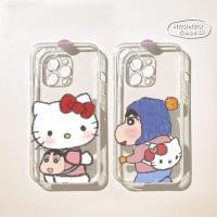ราคา IPhone 11 13 17 16 12 15 14 Pro Max XR X XS Max 7 8Plus SE คู่น่ารัก Hello Kitty Crayon Shinchan กระเป๋าเป้สะพายหลัง (52451161277)