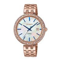 ราคา Casio Sheen นาฬิกาข้อมือผู้หญิง สายสแตนเลส รุ่น SHE-4052PG,SHE-4052PG-2A - สีโรสโกลด์ (1755396595)