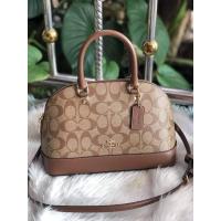 ราคา โค้ชโดมมินิ MINI SIERRA SATCHEL (COACH F27583) KHAKI / SADDLE 2 / LIGHT GOLD (5741895247)