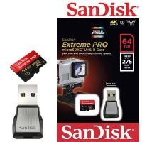 ราคา SanDisk Extreme PRO 64GB Gopro10 Video 4K/8K microSDXC UHS-II 275MB/s (SDSQXPJ_064G_GN6M3) ประกัน Synnex Lifetime (5114508567)