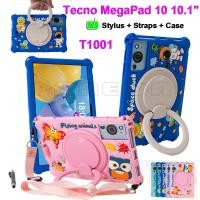 ราคา สําหรับ Tecno MegaPad 10 T1001 10.1 นิ้วแท็บเล็ตพีซี Universal Case 360° หมุนยืนกันกระแทกแขนป้องกันน่ารักการ์ตูนซิลิคอนปก (28486677313)