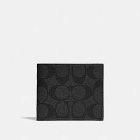 ราคา #Coach #ID BILLFOLD WALLET IN SIGNATURE CANVAS (COACH F66551) กระเป๋าตังค์ชายแบบบาง โชว์บัตร #ไม่มีไส้ (16966122085)