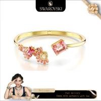 ราคา SWAROVSKI สวารอฟสกี้ (ใหม่) สร้อยข้อมือสุภาพสตรีแฟชั่น สร้อยข้อมือ ชุบทองผสมตัดสีชมพูคริสตัลสร้อยข้อมือพลอยของขวัญวันวาเลนไทน์ของขวัญวัน (25692291244)