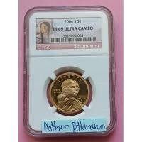 ราคา เหรียญเกรด NGC PF69 Ultra Cameo Sacagawea dollar 2004-S (17798975303)