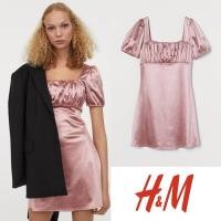 ราคา H&M Puff-sleeved dress แท้100% Used B478 (27501385312)