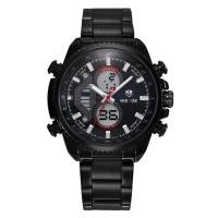 ราคา WEIDE นาฬิกาข้อมือผู้ชายจอ LCD สาย STAINLESS รุ่น SPORT Z - Black #204 (592328547)