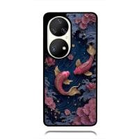 ราคา HUAWEI P50 P40 P30 P20 Pro TPU Rubber Softcase สีชมพู Koi Art เคสโทรศัพท์ (50605836144)