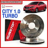 ราคา RUNSTOP จานเบรค HONDA CITY 1.0 TURBO ปี 2020-2023 ซิตี้ เทอร์โบ จานเบรคแต่งเจาะรูเซาะร่อง คู่หน้า SLOT (2ชิ้น) (23380419716)