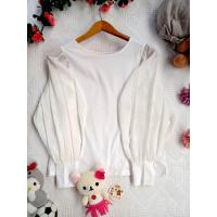 ราคา Boogie woogie เสื้อวินเทจ เสื้อแขนพอง เสื้อทำงาน เสื้อชีฟองสีขาว เสื้ิอน่ารักแขนพอง (27021383229)