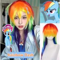 ราคา วิกผมสายรุ้งสําหรับผู้หญิงวิกผมตรงยาวหน้าม้าสําหรับปาร์ตี้ฮาโลวีนเครื่องแต่งกายคอสเพลย์อะนิเมะสีคอสเพลย์วิกผมสังเคราะห์ (29459311694)