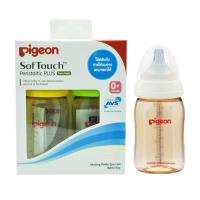 ราคา Pigeon พีเจ้น ขวดนม PPSU (5oz) ขนาด 160 มล ทรงคอกว้างพร้อมจุกนมเสมือนนมมารดา ซอฟท์ทัช รุ่นพลัส size SS แพ็ค 2 ชุด คละสี (3546090395)