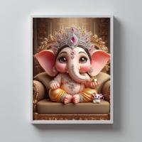 ราคา รูปองค์เทพ รูปบูชา Chibi กรอบรูปพระพิฆเนศปางเด็ก เบบี้พระพิฆเนศ มงคลเสริมดวง เปิดทางโชคลาภ (28693176623)