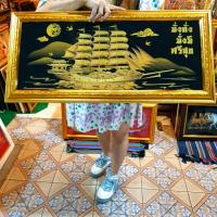 ราคา กรอบรูป เรือ เรือสำเภา เรือสำเภาจีน เรือเสริมฮวงจุ้ย รูปเรือ ติดผนัง ราบรื่น ร่ำรวย รุ่งเรือง ของขวัญ เสริมฮวงจุ้ย (4556656370)