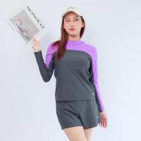 ราคา ชุดว่ายน้ำผู้หญิง เสื้อแขนยาว +กางเกงขาสั้น 1 ส่วน ทรง A SBS SWIMWEAR | SB-2525 (27253862719)