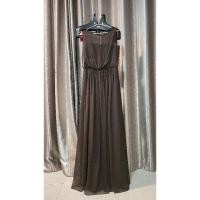 ราคา ชุดราตรีสีน้ำตาล ชุดราตรี ชุดออกงาน ชุดเดรสสีน้ำตาล ชุดงานแต่ง ผ้าชีฟอง งานป้ายมือสองราคาถูก ไซส์ S (26417190157)