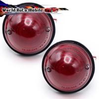 ราคา ไฟหรี่ ข้าง ทรงกลม ขอบยาง เลนส์สีแดง 2ชิ้น Jeep Cj5 Cj6 Cj7 Cj8 ปี1945 - 1975 (4481278825)