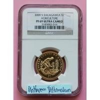 ราคา เหรียญเกรด NGC PF69 Ultra Cameo Dollar Sacagawea /Agriculture 2009 -S (22356417945)