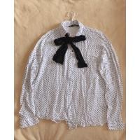 ราคา เสื้อเชิ้ตสีขาว ลายจุดดำ แบรนด์ซาร่า ของแท้ 100% สภาพดี (20828298034)
