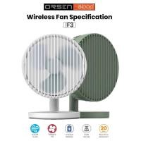 ราคา ORSEN by Eloop F3 แท้100% พัดลมพกพา ใช้นาน 20 ชม.ชาร์จแบตได้ USB Rechargeable Portable FAN แรง 3 ระดับ (27507346531)
