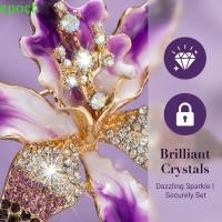 ราคา เข็มกลัดดอกกล้วยไม้และผีเสื้อสไตล์ฝรั่งเศส, เครื่องประดับงานปาร์ตี้ ORNAMENT ประณีตด้วยเม็ดคริสตัลและเคลือบเงา (51855663182)