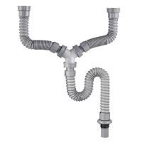 ราคา ท่อระบายน้ำอ่างล้างจาน ท่อระบายน้ำอ่างล้างจาน สองช่อง สองในหนึ่ง สามทาง ป้องกันกลิ่น อุปกรณ์เสริมอ่างล้างผัก (25741548546)