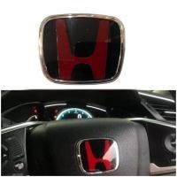 ราคา โลโก้พวงมาลัยแป้นแตรHONDAสีดำแดง size Bขนาด 5 x 4.1 Cm สำหรับ Jazz City Civic Accord CRV Hr-v และรุ่นอื่นๆ ส่งด่วนส่งไว (22984741566)
