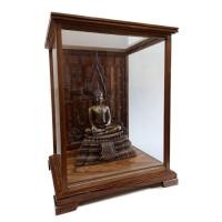 ราคา ตู้ครอบพระไม้สักลายไท ตู้กระจกโชว์พระพุทธรูป พระประธาน แสดงสินค้า โมเดล ตุ๊กตา ของสะสม เสริมฮวงจุ้ย (5940167284)