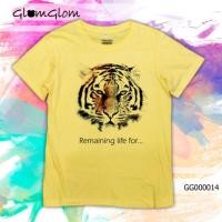 ราคา เสื้อยืดสีเหลือง สีขาว ลายเสือโคร่ง (20516562503)