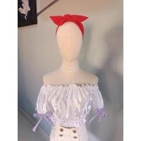 ราคา ✨พร้อมส่ง✨Sale‼️ครอปสม็อคปาดไหล่แขนสั้น โบว์ผูกลายสก็อต (11430639561)