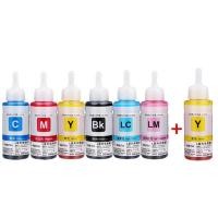 ราคา 6color +1 yellow Dye ink Based Non OEM 6 color Refill Ink Kit 70ml for Epson L800 L801 printer ink Cartridge No. T6731/2 (25702278159)