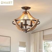 ราคา สร้างสรรค์สไตล์อเมริกันคันทรีย้อนยุคโคมระย้าไม้เก่าเรียบง่ายบุคลิกภาพทางเข้าห้องรับประทานอาหารห้องนอนทางเดินโคมไฟส่วนบุค (29756940028)