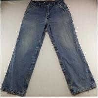 ราคา กางเกงยีนส์ Vtg Carhartt Jeans Mens 34x30 Carpenter Blue Denim Loose Fit Thrashed * (26454038776)