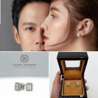 ราคา ต่างหูเพชรประกบ ขนาดหน้ากว้าง 2 กะรัต เพชรสังเคราะห์ที่เหมือนเพชรแท้ที่สุด บนตัวเรือนเงินแท้ชุบทองคำขาว (4016628942)